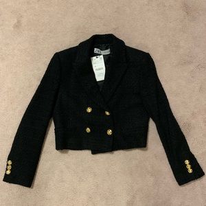 Zara Tweed Jacket Black size XS（fits US0- US4）